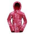 Kurtka dziecięca wiatroodporna softshell windbarrier 8000 Hooro różowa