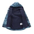 Kurtka dziecięca wiatroodporna softshell windbarrier 8000 Hooro niebieska