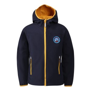 Kurtka dziecięca turystyczna softshell windbarrier 5000 Omano