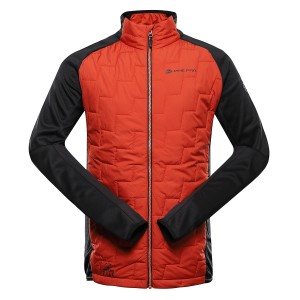 Bluza męska sportowa z wełną merino Jorw ceglana