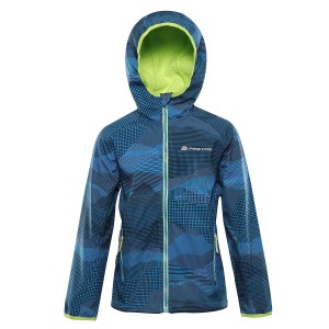 Kurtka dziecięca trekkingowa softshell Ezoro niebieska