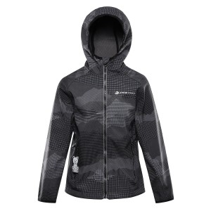 Kurtka dziecięca trekkingowa softshell Ezoro szara