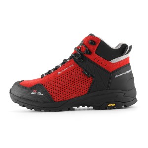 Buty trekkingowe za kostkę skórzane Angoon czerwone