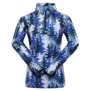 Bluza dziecięca szybkoschnąca z zamkiem Stanso granatowa