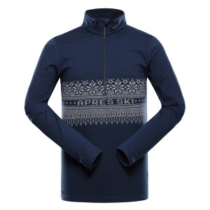 Bluza męska szybkoschnąca z zamkiem Stans granatowa