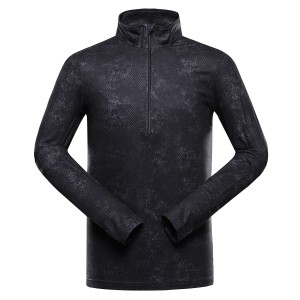 Bluza męska szybkoschnąca z zamkiem Stans czarna