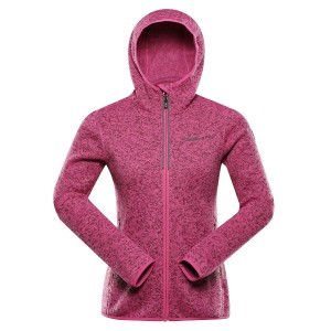 Bluza damska polarowa z kapturem Zega 2 różowa