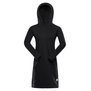Bluza damska długa z kapturem Oleba czarna
