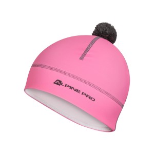 Czapka sportowa z pomponem Abere różowa