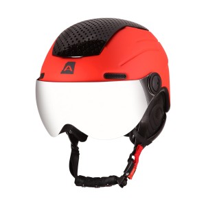 Kask narciarski snowboardowy z wizjerem Zewede czerwony