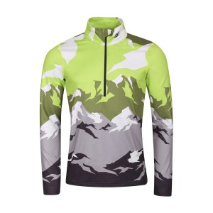 Bluza męska szybkoschnąca z zamkiem Stans zielona