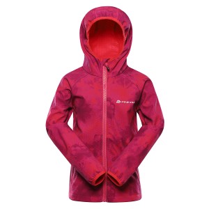 Softshell dziecięcy trekkingowy Hooro 2 różowy