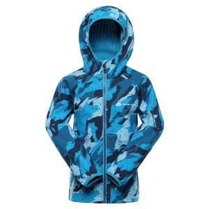 Softshell dziecięcy trekkingowy Hooro 2 niebieski