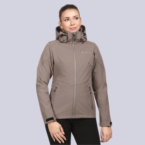 Softshell damski trekkingowy Hoora 2 brązowy