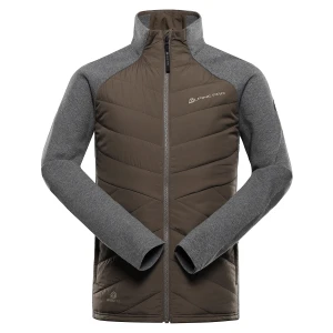 Bluza męska sportowa z wełną merino Jorw 2 brązowa