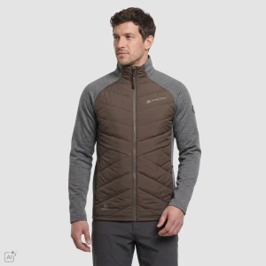 Bluza męska sportowa z wełną Jorw 2 brązowa