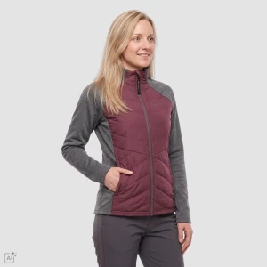 Bluza damska sportowa z wełną Jorwa 2 fioletowa