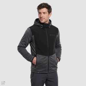 Bluza męska trekkingowa z kapturem Zoll czarna