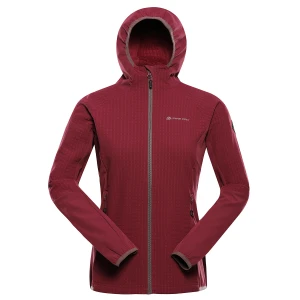 Bluza damska polarowa z kapturem Hurama fioletowa