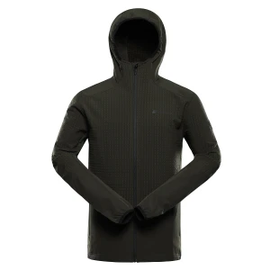 Bluza męska polarowa z kapturem Huram khaki